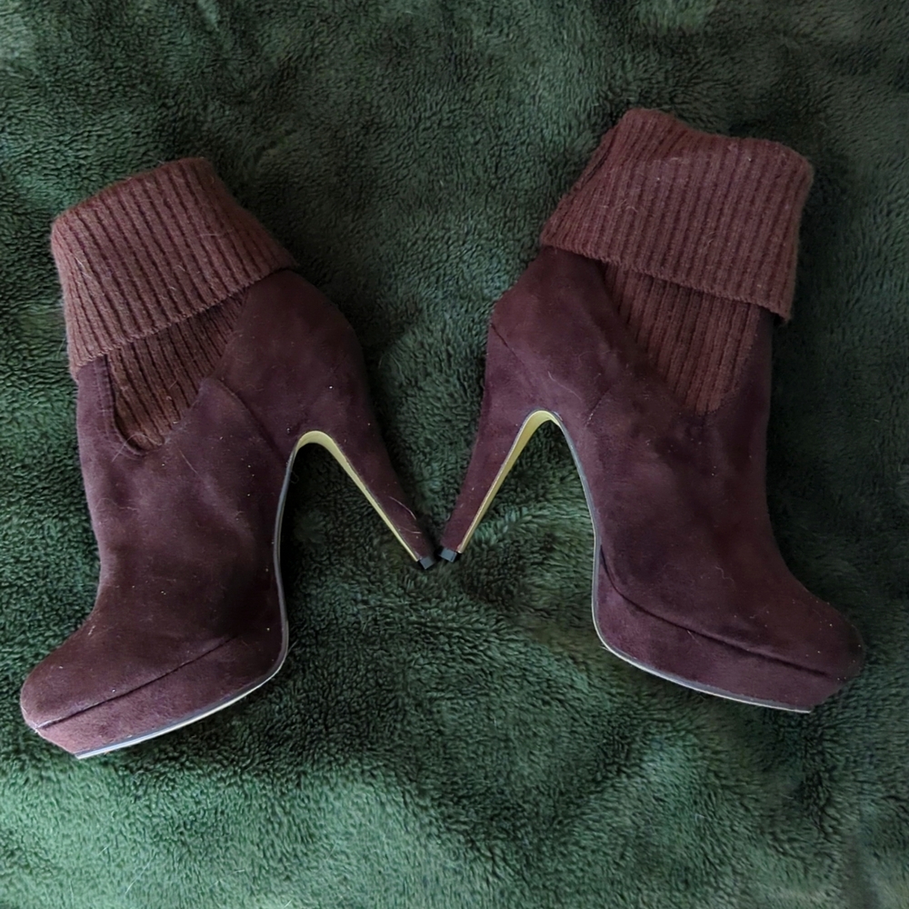 Heeled Brown Ankle Boots Shoe Dazzle